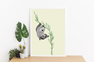 panda painting mockup